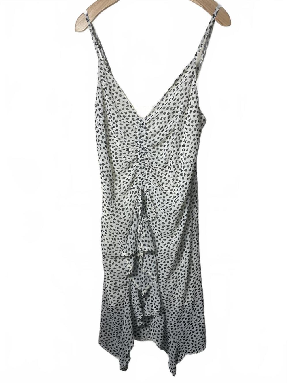 She + Sky Midi Dress Women's Size Large Black White Leopard